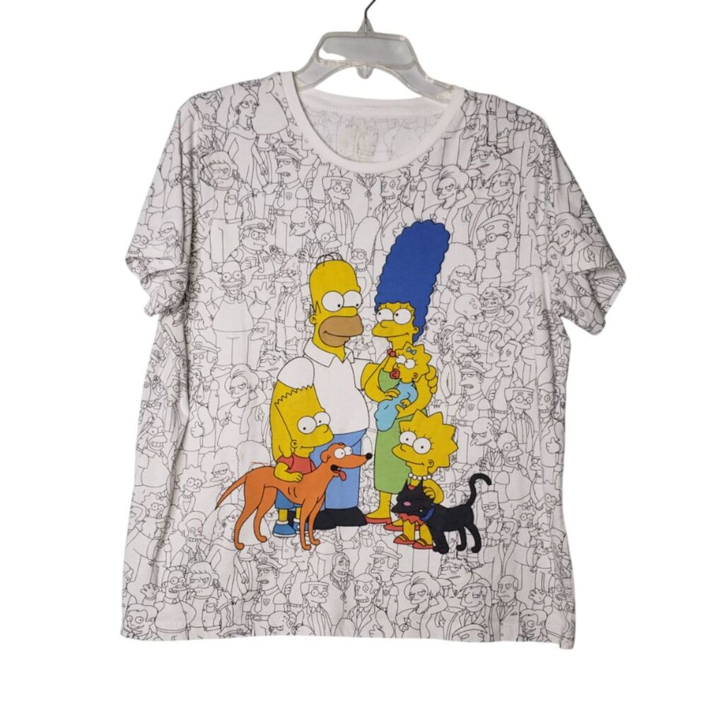 VINTAGE The Simpsons All Over Print T Shirt Homer Simpson Mens Size XL